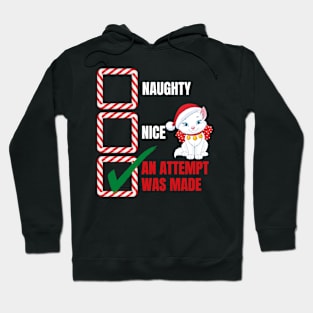 Naughty or Nice Christmas Cat Hoodie